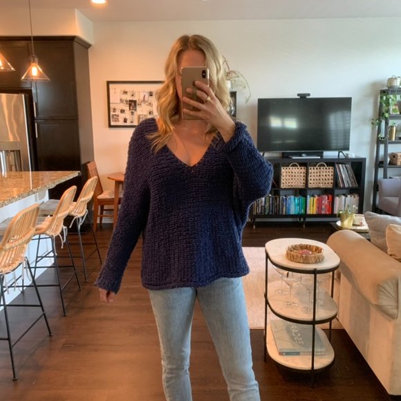 Free People Dolphin Bay V-Neck Sweater - Picture 8 of 8